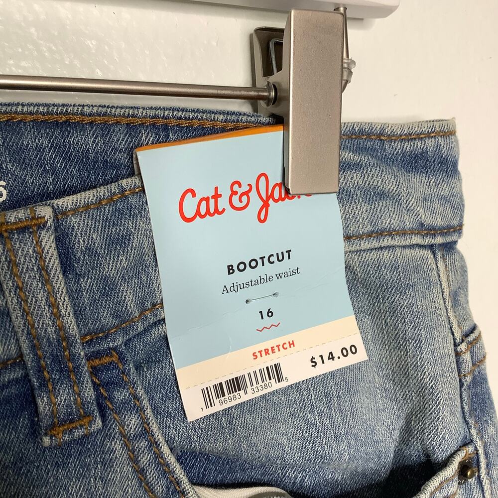 Cat & Jack Bootcut Jeans Adjustable Waistband 16 - Picture 6 of 7
